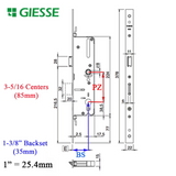 Giesse Door with Perimeter Lock 35mm backset, 85mm PZ