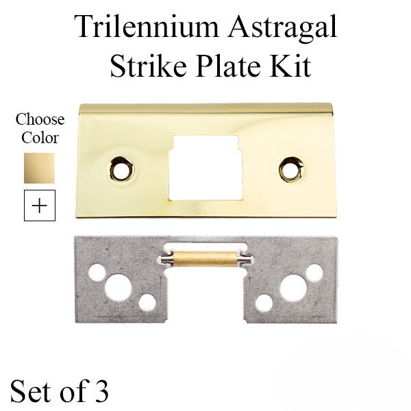 TRILENNIUM ASTRAGAL STRIKE PLATE KIT (3) WITH SCREWS