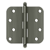 4" x 4" x 5/8" Radius Hinge, w/ Ball Tips