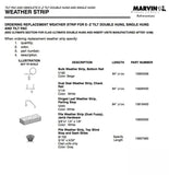 Marvin Single & E-Z Tilt Double Hung, Tilt Pac Fuzzy Weatherstrip - White
