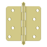 4" x 4" x 1/4" Radius Hinge, w/ Ball Tips