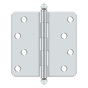 4" x 4" x 1/4" Radius Hinge, w/ Ball Tips