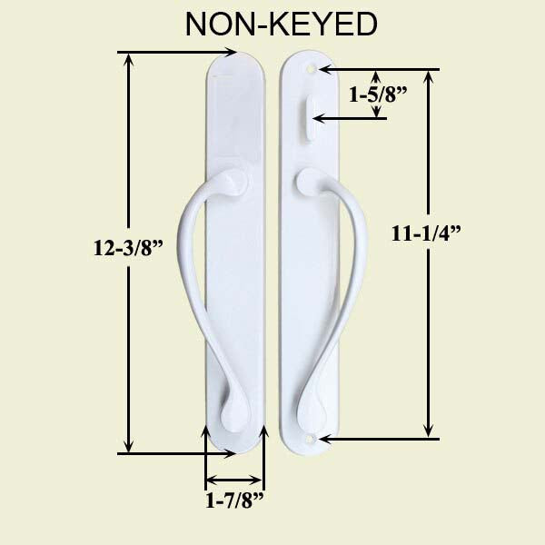 Marvin active Non-Keyed Ultimate Sliding French Door wide trim - PVD Brass