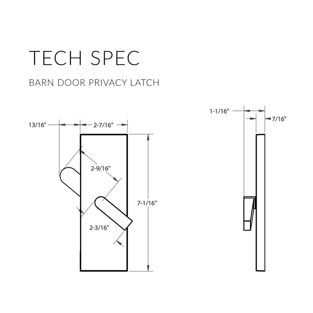 Emtek 222201 Modern Rectangular Barn Door Privacy Locks