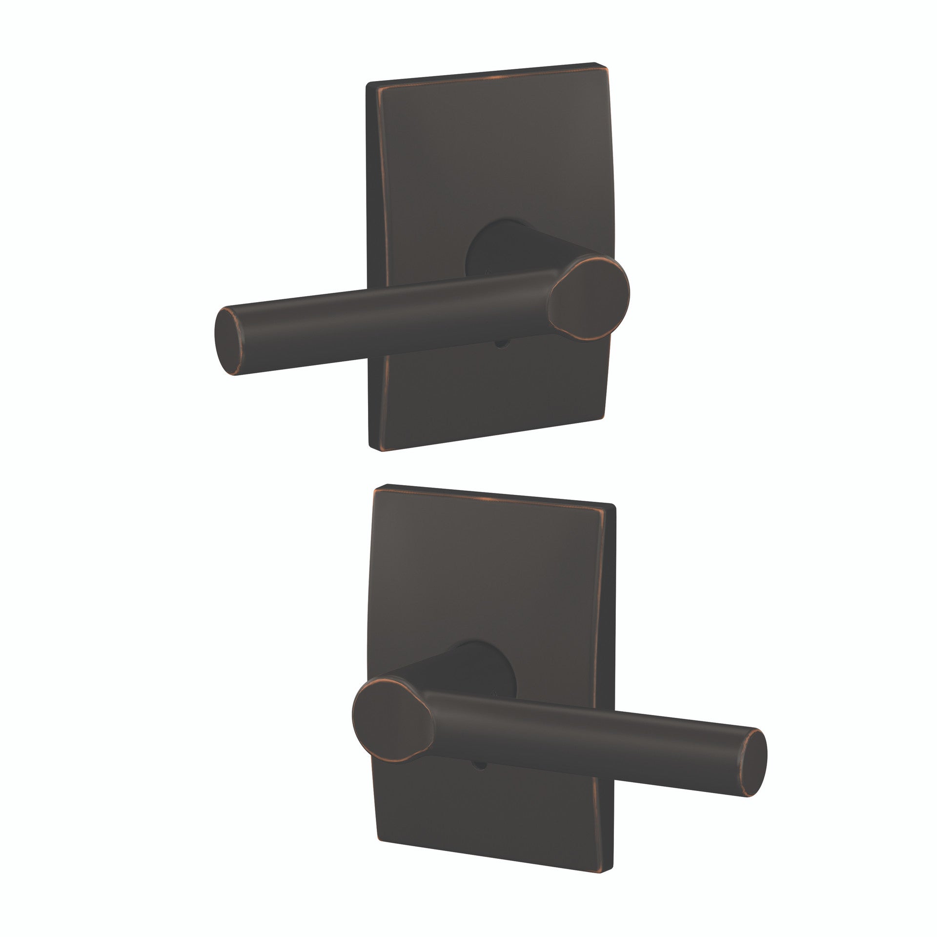 Schlage Residential FC172 - Broadway Lever Non Turning Double Dummy Pair - Century Rose