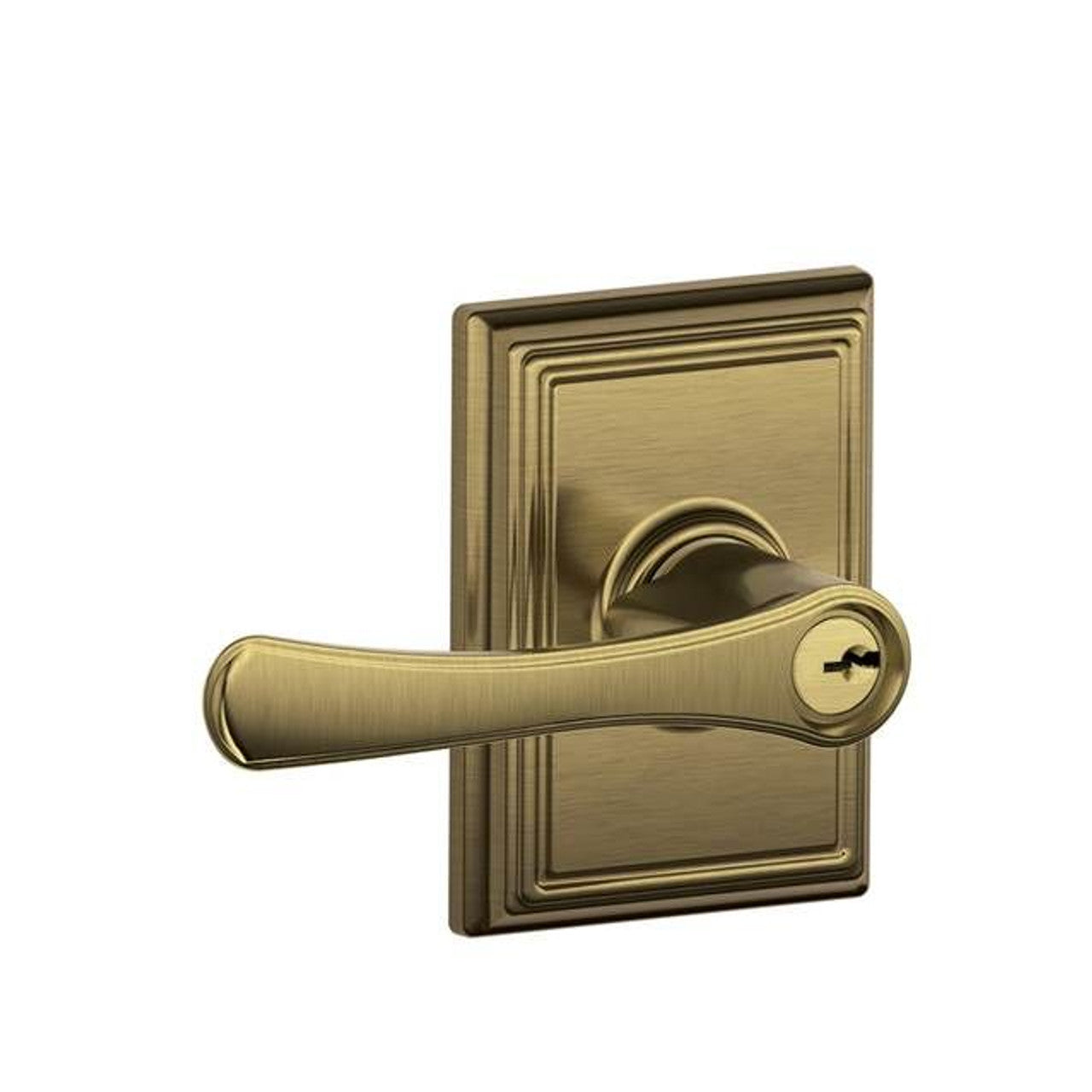 Schlage Residential F51A - Entry Lock - Avila Lever, C Keyway with 16211 Latch and 10063 Strike - Addison Rose