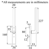 Dallas Handle and Finger Grip for Lift and Slide Door System - Matte Black, 11637341