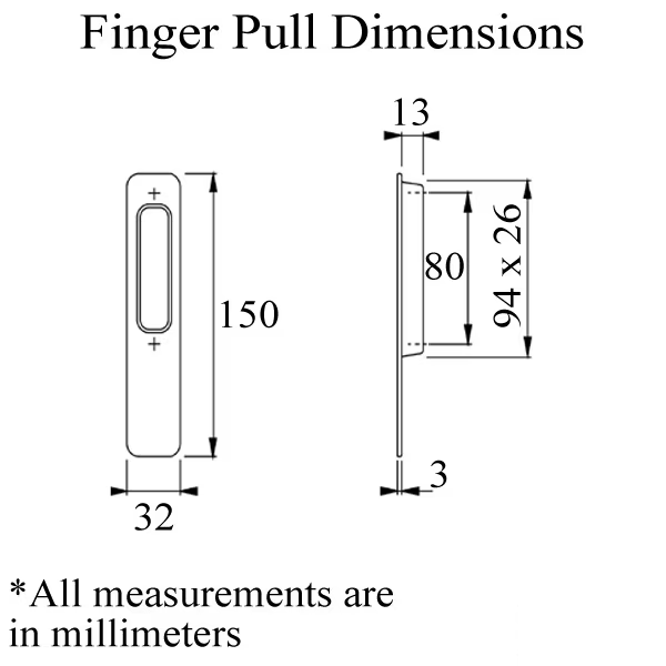 Dallas Handle and Finger Grip for Lift and Slide Door System - Matte Black, 11637341