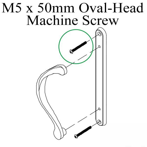 Marvin #10-32x2-1/8" Oval Head Machine Screw for Escutcheon Plate, Choose Color