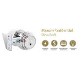 Medeco Maxum® M4 Residential Double Cylinder Deadbolt, DL Keyway, Captive Key
