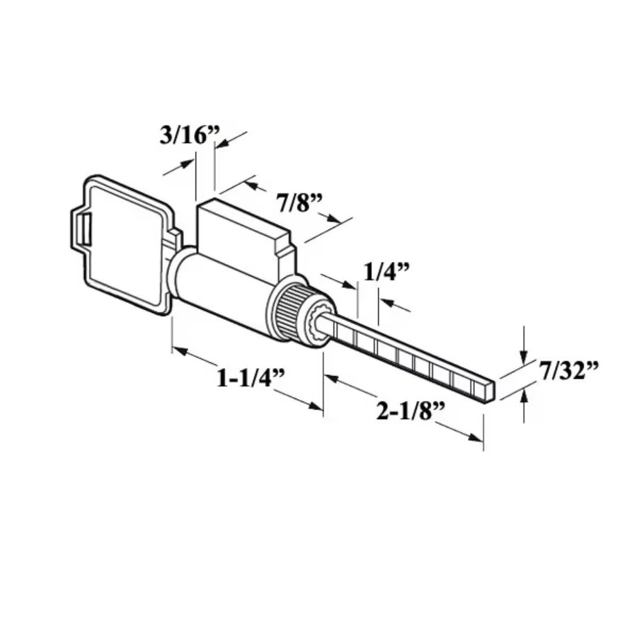 American Keyed Lock Cylinder 1-1/16 Inch X 2-1/8- Keyed Different
