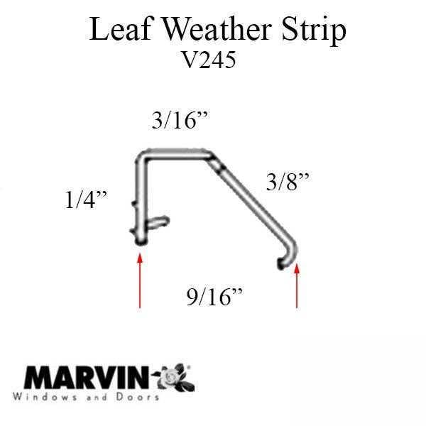 Marvin Single & E-Z Tilt Double Hung, Tilt Pac Weatherstrip V245 - White
