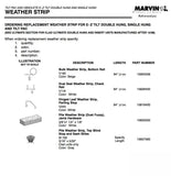 Marvin Single & E-Z Tilt Double Hung, Tilt Pac Weatherstrip V245 - White