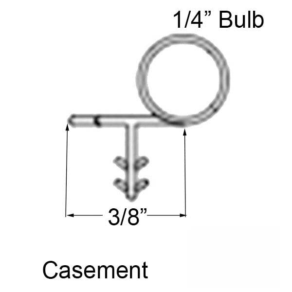 Marvin Casement Window, Bulb Weather strip , Jamb & Sill - 84 inch - Beige