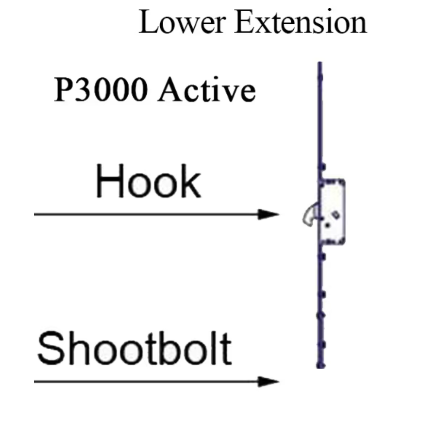 Amesbury P3000 Active Lower Extension Rhino Hook