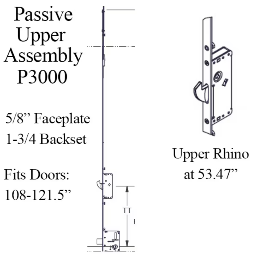 16mm P3000 Passive Upper Assembly With Gear Rhino Hook Receptacle