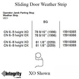 Integrity, CN 6-5 Parting Stop Weather Strip 78-9/16"