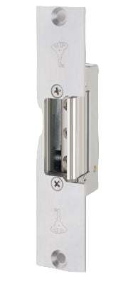 Adjustable Electric Strike Fail Secure, Faceplate 1-1/4 x 5-7/8, Center Stainless Steel 8-16V AC/DC