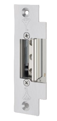 Adjustable Electric Strike Fail Secure, Faceplate 1-1/4 x 4-7/8, Center Gold Plated 8-16V AC/DC