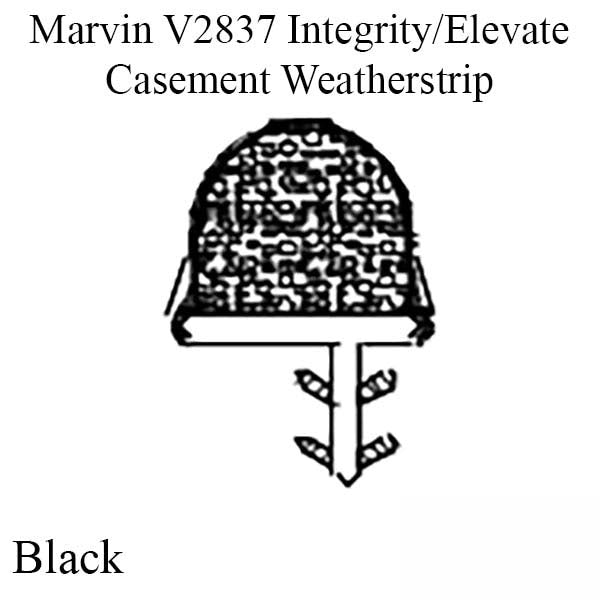 Marvin V2837 Integrity/Elevate Casement Weatherstrip, Field Service - 120", Black