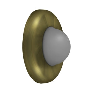 Wall Mount Convex Flush Bumper, 2-1/2" Diam.