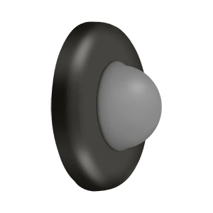 Wall Mount Convex Flush Bumper, 2-1/2" Diam.