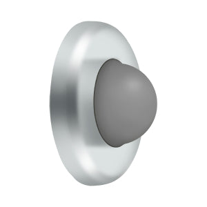 Wall Mount Convex Flush Bumper, 2-1/2" Diam.