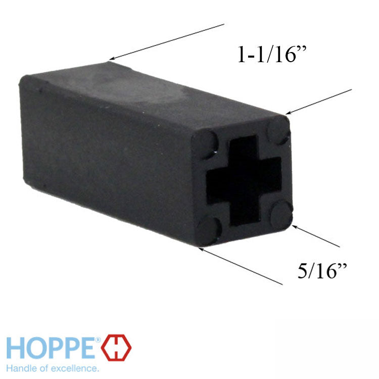 HLS7 Black Plastic Cylinder Adapter Insert, 8mm x 26mm - Black
