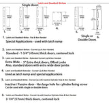 Latch & Deadbolt Strike, Curved Lip - PC0010N 1.70 x 8.82 - Polished Brass