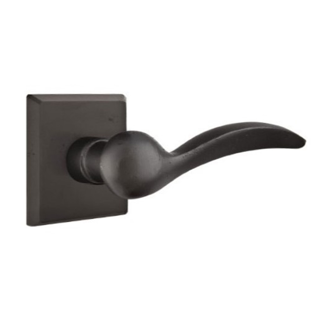 Emtek 7061 SANDCAST BRONZE - LEVERSETS With #6 Rosette Dummy, Pair