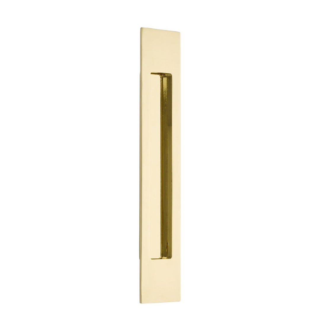 Emtek 220314 Modern Rectangular Brass Flush Pulls (2" x 14")