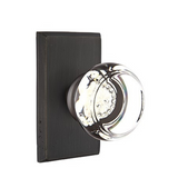 Emtek 7054 GLASS - KNOBSETS With #3 Rosette Dummy, Pair