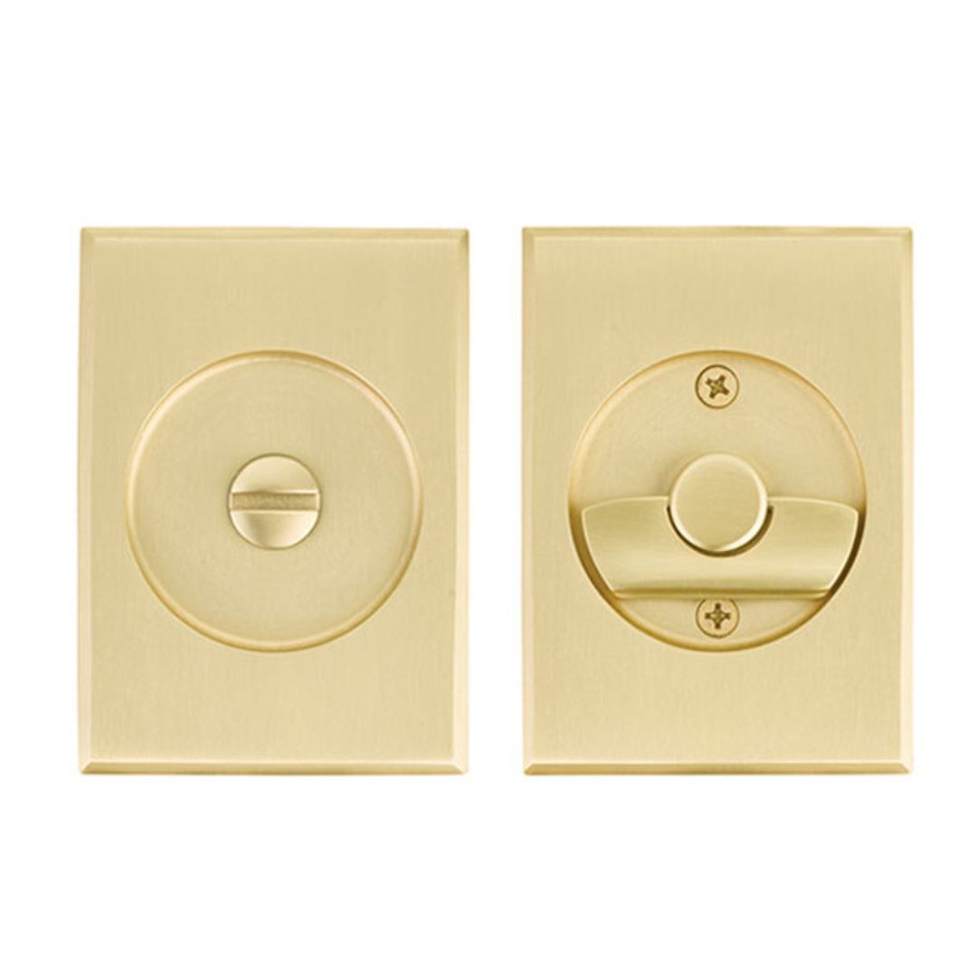Emtek 2014 Rectangular Pocket Door Tubular Lock (2-1/2" x 3-1/2") - Passage