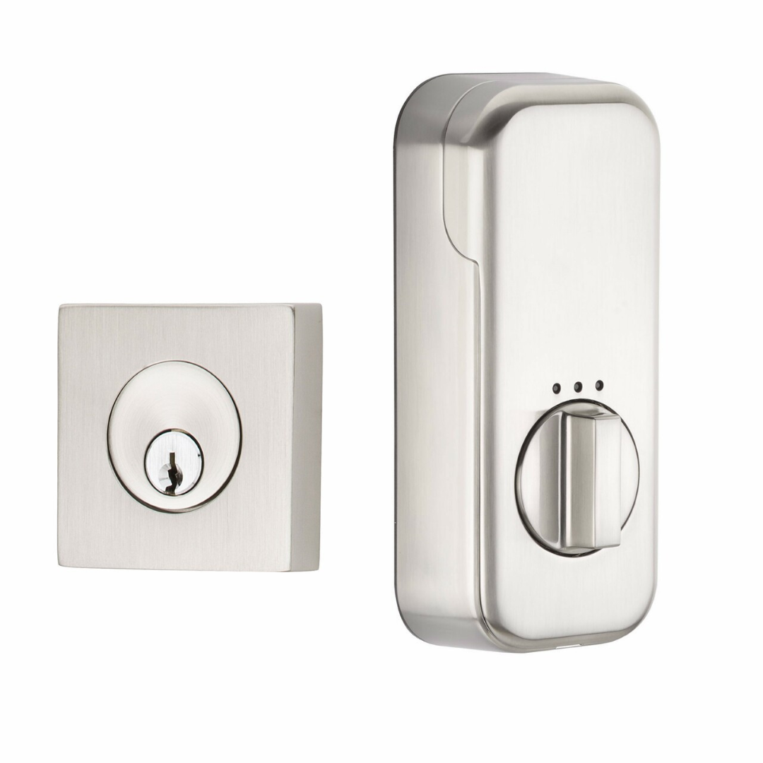 Emtek EMP8469 Square Deadbolt - Modern Brass - Single Cylinder - EMPowered Upgrade