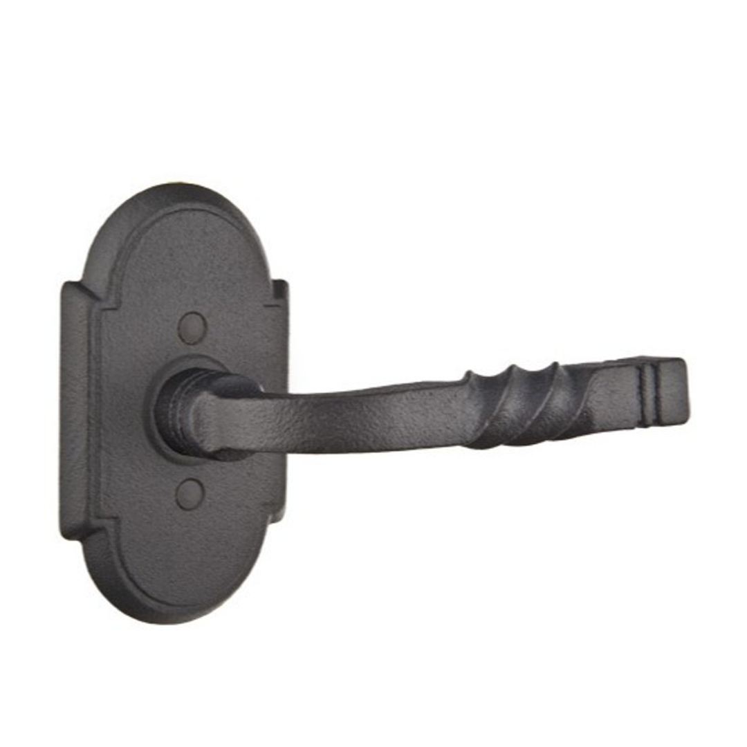 Emtek 7051 WROUGHT STEEL - LEVERSETS With #1 Rosette Dummy, Pair