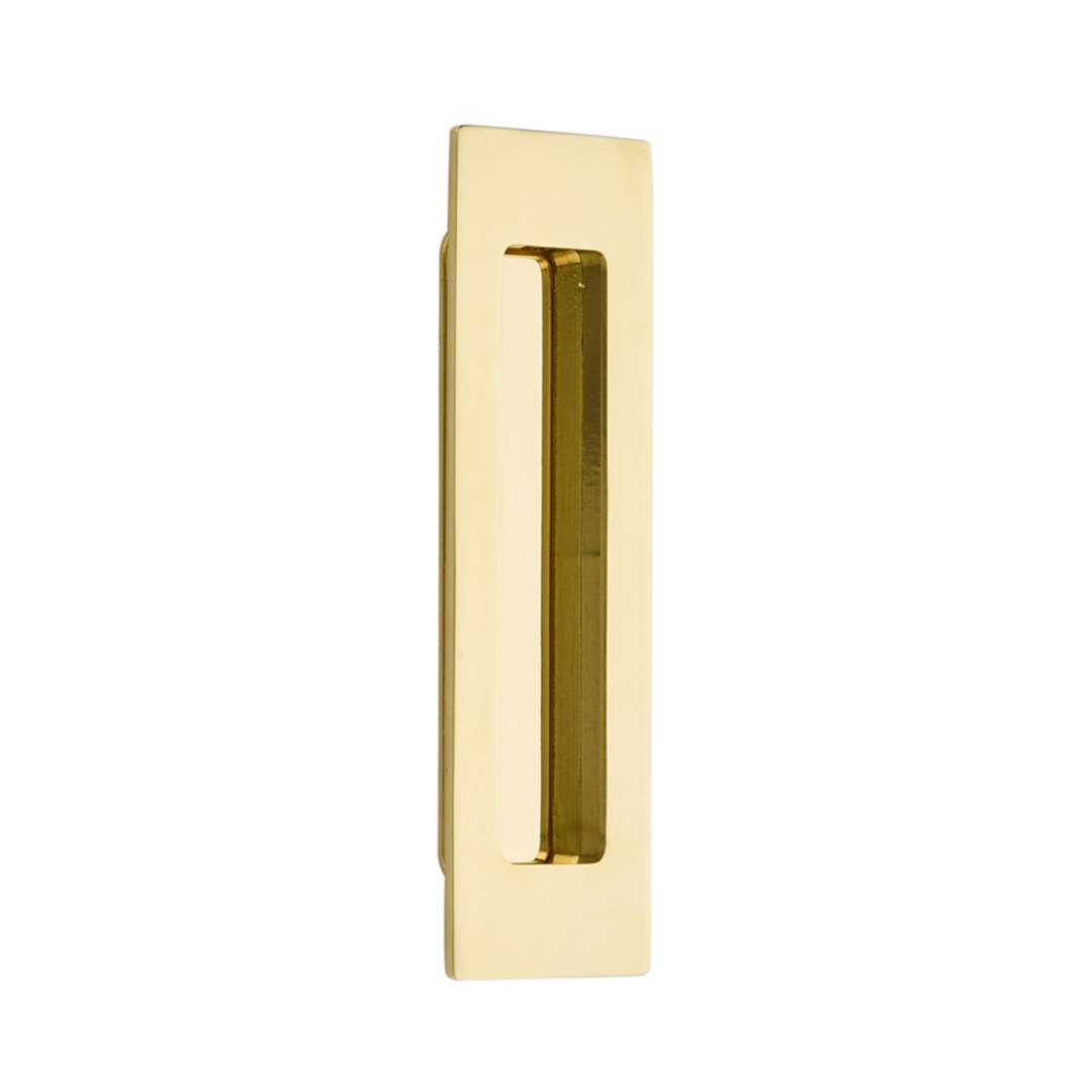 Emtek 220310 Modern Rectangular Brass Flush Pulls (2" x 10")