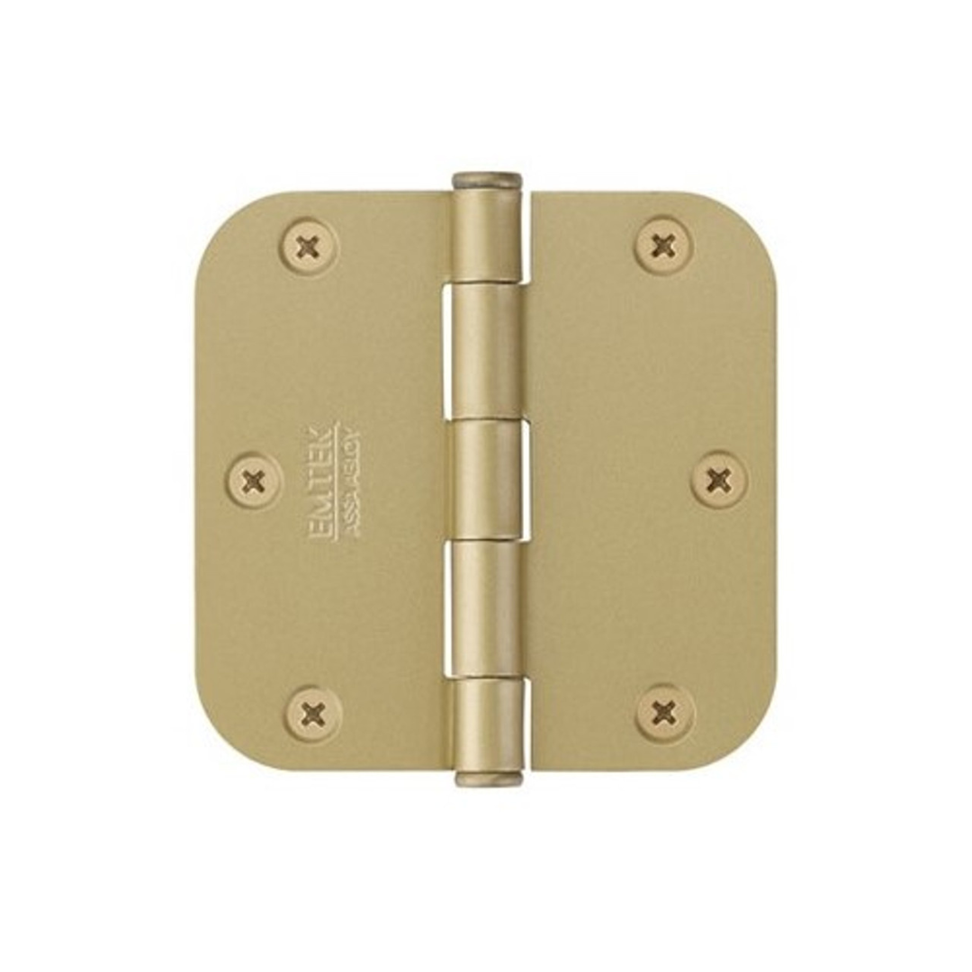 Emtek 92033 Heavy Duty Plain Bearing Hinges (Pair), 3-1/2" x 3-1/2" with 5/8" Radius Corners, Plated Steel