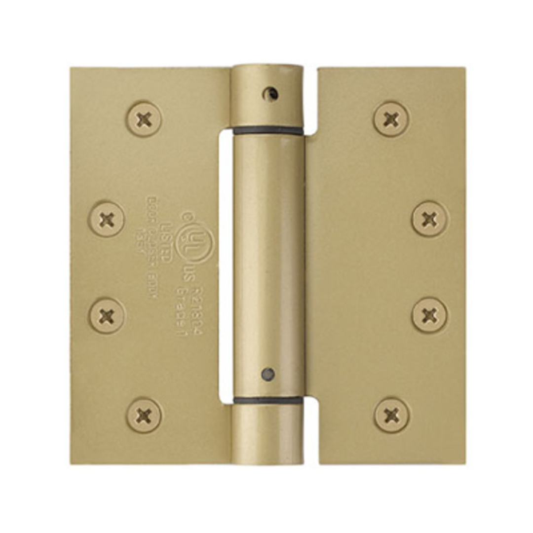 Emtek 95014 Spring Hinges (Pair), 4" x 4" with Square Corners, UL Listed, Plated Steel