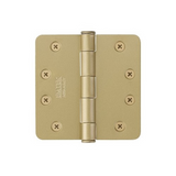 Emtek 92024 Heavy Duty Plain Bearing Hinges (Pair), 4" x 4" with 1/4" Radius Corners, Plated Steel
