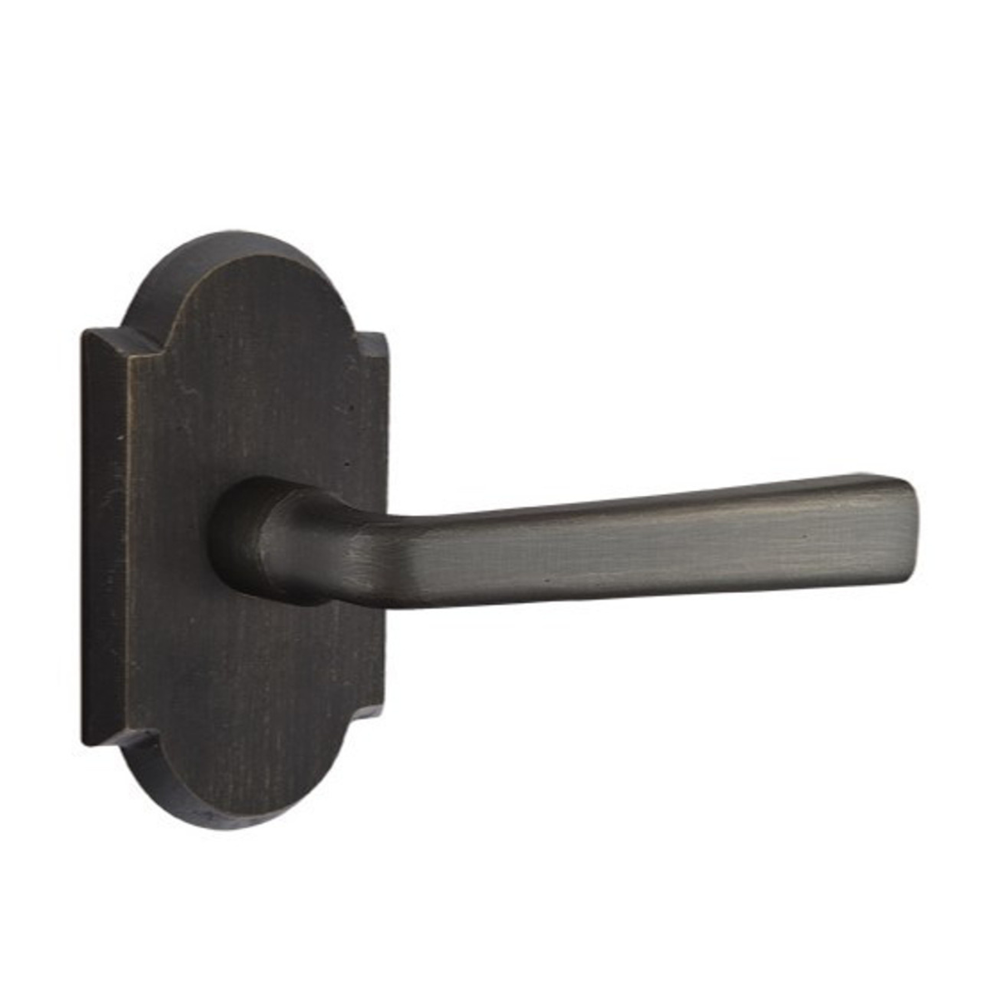 Emtek 7058 SANDCAST BRONZE - LEVERSETS With #1 Rosette Dummy, Pair