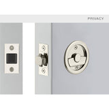 Emtek 2145 Round Pocket Door Tubular Lock (2-1/2" Diameter) - Privacy