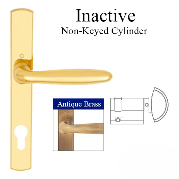 HOPPE Multipoint Lock Handleset - M151/216 VERONA CONTEMPORARY INACTIVE - Antique Brass , 2131101