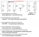 Strike Plate, PC0024N, Extra Wide Latch & Deadbolt 2.94 x 8.82 - Brass