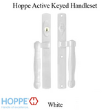 HOPPE HLS 9000 Sliding Door Handle Set Active Keyed White