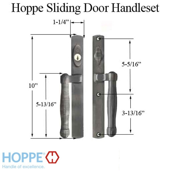 HOPPE HLS 9000 SLIDING DOOR HANDLE-SET, M574/2165N ACTIVE KEYED, Oil Rubbed Brass