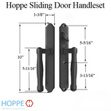 HOPPE HLS 9000 Sliding Door Handle Set Active Non-Keyed Outside Matte Black