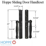 HOPPE HLS 9000 Sliding Door Handle Set Active Non-Keyed Outside Matte Black
