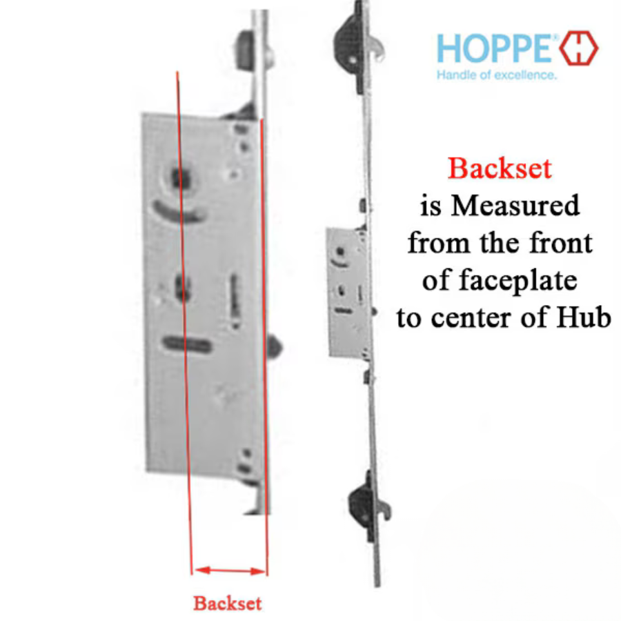 Hoppe Multipoint Lock - 35mm 2 Hooks, Multipoint Sliding Door Lock - 2082783