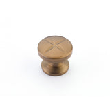 Schaub Northport - Round Knob with star pattern - 1-3/8" dia