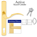 HOPPE Multipoint Lock Handle Set with Munchen Lever Active Resista Brass -2131135